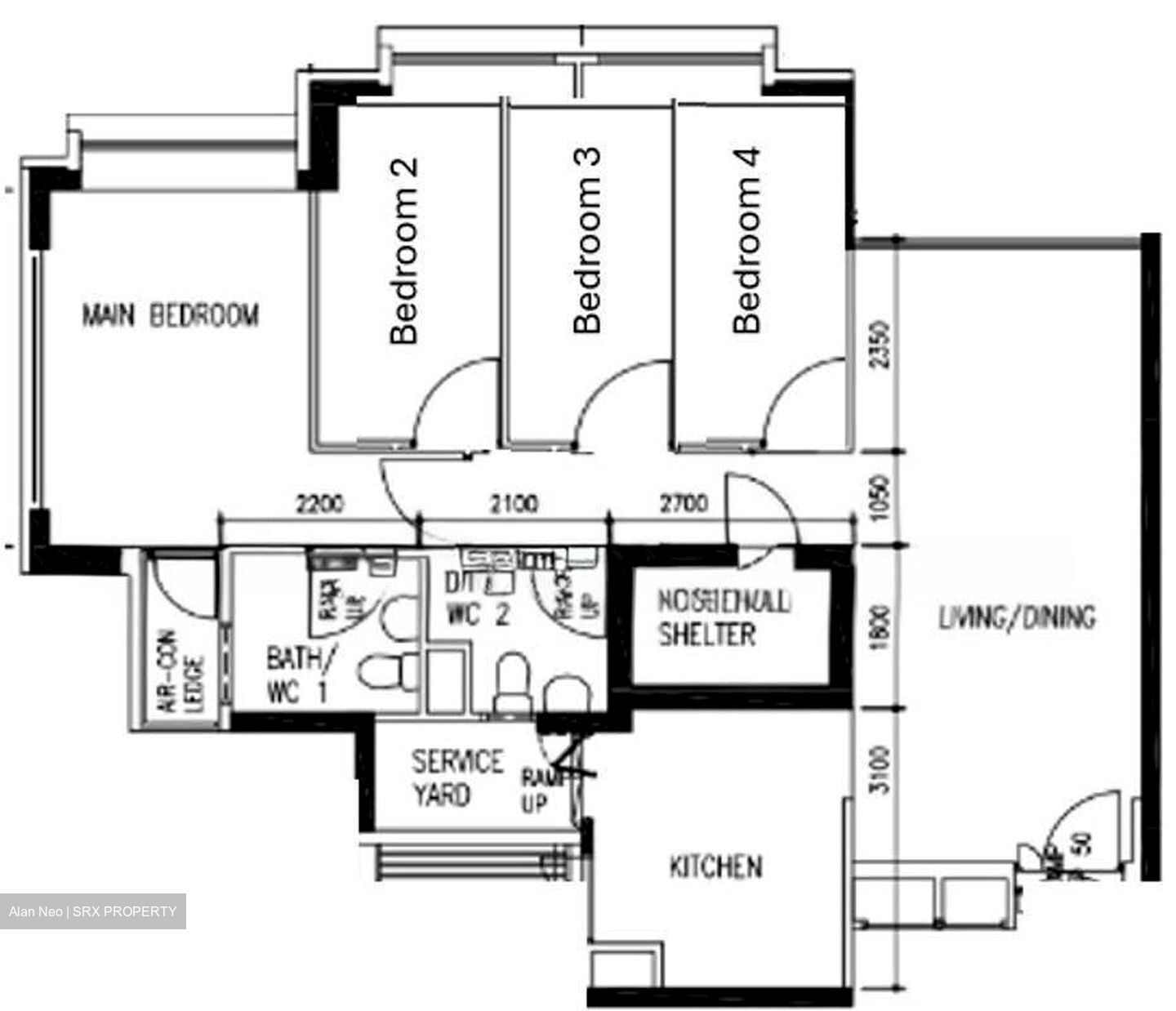 Blk 2D Sri Geylang Serai (Geylang), HDB 4 Rooms #623632121